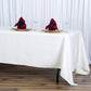 72"x120" Fire Retardant Ivory Tablecloth Premium Polyester Rectangular Table Cover
