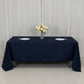 72"x120" Fire Retardant Navy Blue Tablecloth Premium Polyester Rectangular Table Cover