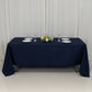 72"x120" Fire Retardant Navy Blue Tablecloth Premium Polyester Rectangular Table Cover