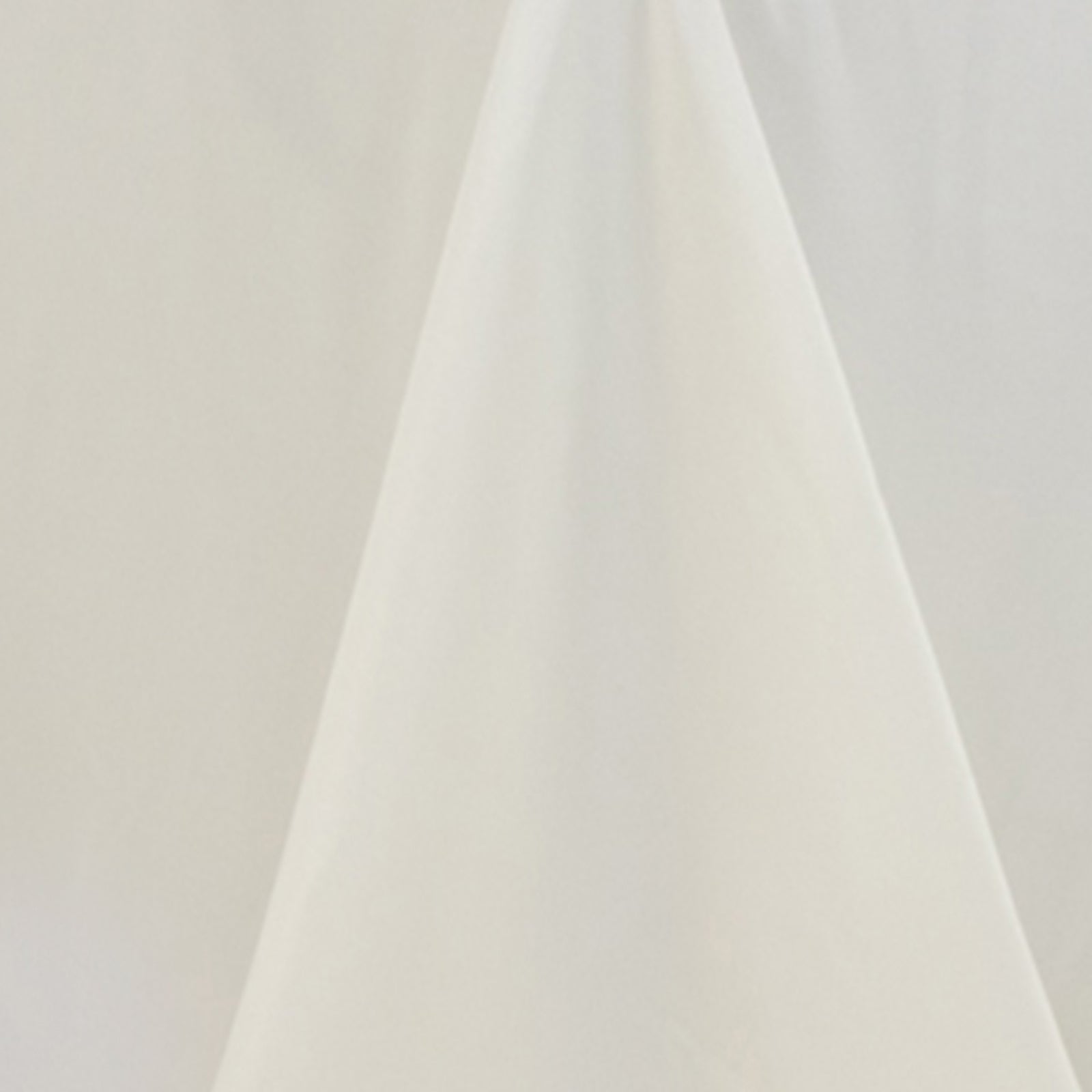 Ivory fire retardant rectangular tablecloth for 6-foot table.