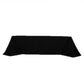 90"x156" Fire Retardant Black Tablecloth Seamless Premium Polyester Rectangular Table Cover for 8 Foot Table With Floor-Length Drop
