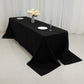 90"x156" Fire Retardant Black Tablecloth Seamless Premium Polyester Rectangular Table Cover for 8 Foot Table With Floor-Length Drop