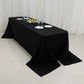 90"x156" Fire Retardant Black Tablecloth Seamless Premium Polyester Rectangular Table Cover for 8 Foot Table With Floor-Length Drop