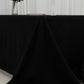 90"x156" Fire Retardant Black Tablecloth Seamless Premium Polyester Rectangular Table Cover for 8 Foot Table With Floor-Length Drop