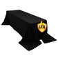 90"x156" Fire Retardant Black Tablecloth Seamless Premium Polyester Rectangular Table Cover for 8 Foot Table With Floor-Length Drop