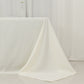 90"x156" Fire Retardant Ivory Tablecloth Seamless Premium Polyester Rectangular Table Cover for 8 Foot Table With Floor-Length Drop