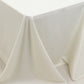90"x156" Fire Retardant Ivory Tablecloth Seamless Premium Polyester Rectangular Table Cover for 8 Foot Table With Floor-Length Drop