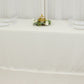 90"x156" Fire Retardant Ivory Tablecloth Seamless Premium Polyester Rectangular Table Cover for 8 Foot Table With Floor-Length Drop