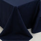 90"x156" Fire Retardant Navy Blue Tablecloth Seamless Premium Polyester Rectangular Table Cover for 8 Foot Table With Floor-Length Drop