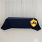 90"x156" Fire Retardant Navy Blue Tablecloth Seamless Premium Polyester Rectangular Table Cover for 8 Foot Table With Floor-Length Drop