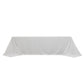 90"x156" Fire Retardant White Tablecloth Seamless Premium Polyester Rectangular Table Cover for 8 Foot Table With Floor-Length Drop