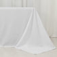 90"x156" Fire Retardant White Tablecloth Seamless Premium Polyester Rectangular Table Cover for 8 Foot Table With Floor-Length Drop