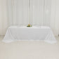 90"x156" Fire Retardant White Tablecloth Seamless Premium Polyester Rectangular Table Cover for 8 Foot Table With Floor-Length Drop