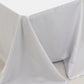 90"x156" Fire Retardant White Tablecloth Seamless Premium Polyester Rectangular Table Cover for 8 Foot Table With Floor-Length Drop