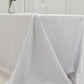 90"x156" Fire Retardant White Tablecloth Seamless Premium Polyester Rectangular Table Cover for 8 Foot Table With Floor-Length Drop