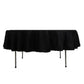 Black fire retardant round tablecloth in premium polyester.