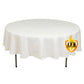 90" Ivory Fire Retardant Tablecloth Premium Polyester Round Table Cover