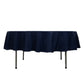 90" Navy Blue Fire Retardant Tablecloth Premium Polyester Round Table Cover