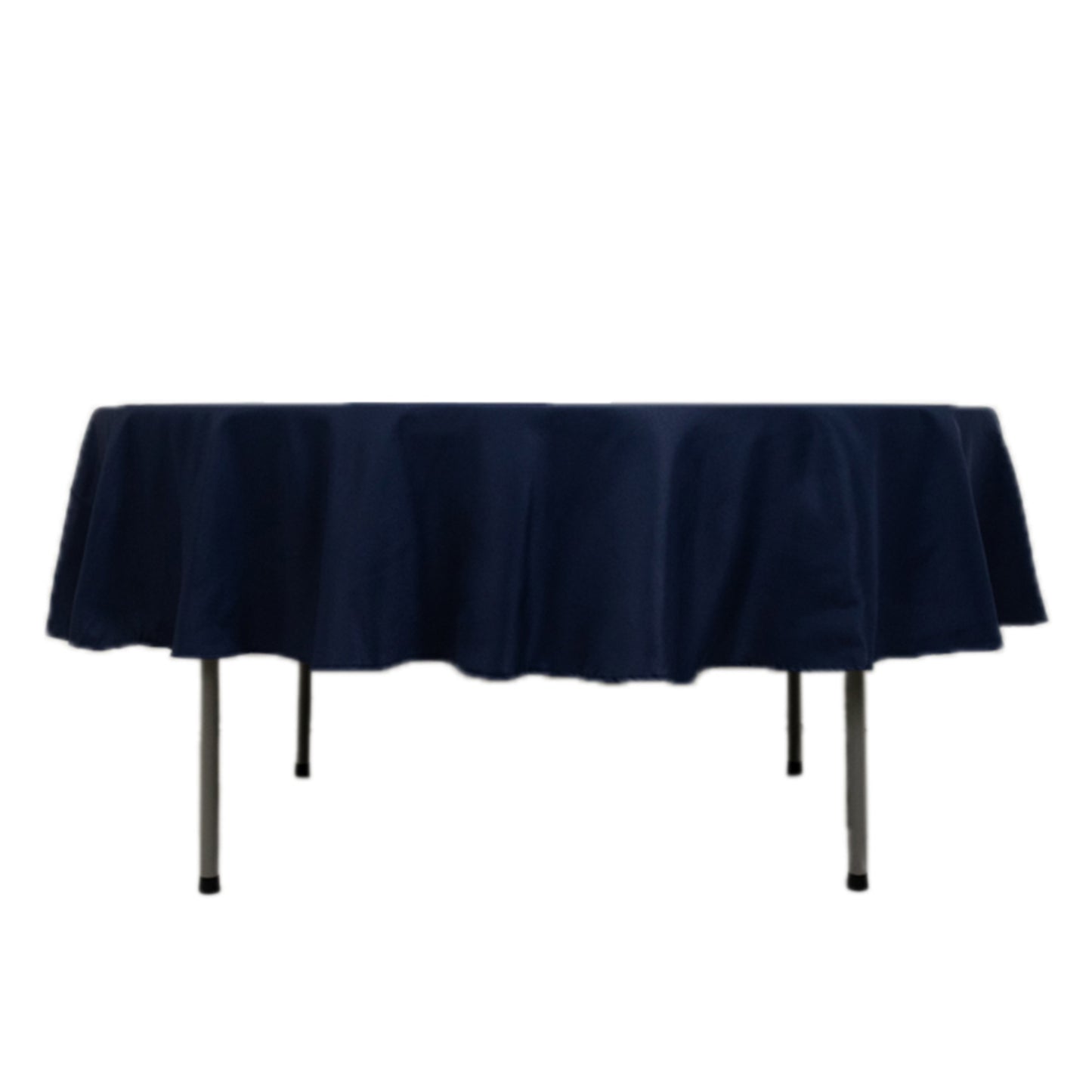 90" Navy Blue Fire Retardant Tablecloth Premium Polyester Round Table Cover