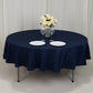 90" Navy Blue Fire Retardant Tablecloth Premium Polyester Round Table Cover