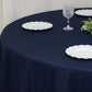 90" Navy Blue Fire Retardant Tablecloth Premium Polyester Round Table Cover