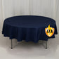 90" Navy Blue Fire Retardant Tablecloth Premium Polyester Round Table Cover