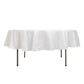 90" White Fire Retardant Tablecloth Premium Polyester Round Table Cover