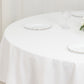 90" White Fire Retardant Tablecloth Premium Polyester Round Table Cover