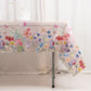 5 Pack Blush Rectangle Disposable Tablecloths with Butterfly Floral Print, PVC Waterproof Plastic Table Covers - 54"x108"