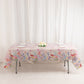 5 Pack Blush Rectangle Disposable Tablecloths with Butterfly Floral Print, PVC Waterproof Plastic Table Covers - 54"x108"
