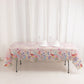 5 Pack Blush Rectangle Disposable Tablecloths with Butterfly Floral Print, PVC Waterproof Plastic Table Covers - 54"x108"