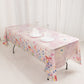 5 Pack Blush Rectangle Disposable Tablecloths with Butterfly Floral Print, PVC Waterproof Plastic Table Covers - 54"x108"