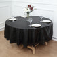 5 Pack Black Round Plastic Table Covers, 84" PVC Waterproof Disposable Tablecloths