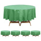5 Pack Sage Green Round Plastic Table Covers, 84" PVC Waterproof Disposable Tablecloths