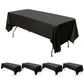 5 Pack Black Rectangle Plastic Table Covers, 54"x108" PVC Waterproof Disposable Tablecloths