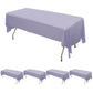 5 Pack Lavender Lilac Rectangle Plastic Table Covers, 54"x108" PVC Waterproof Disposable Tablecloths