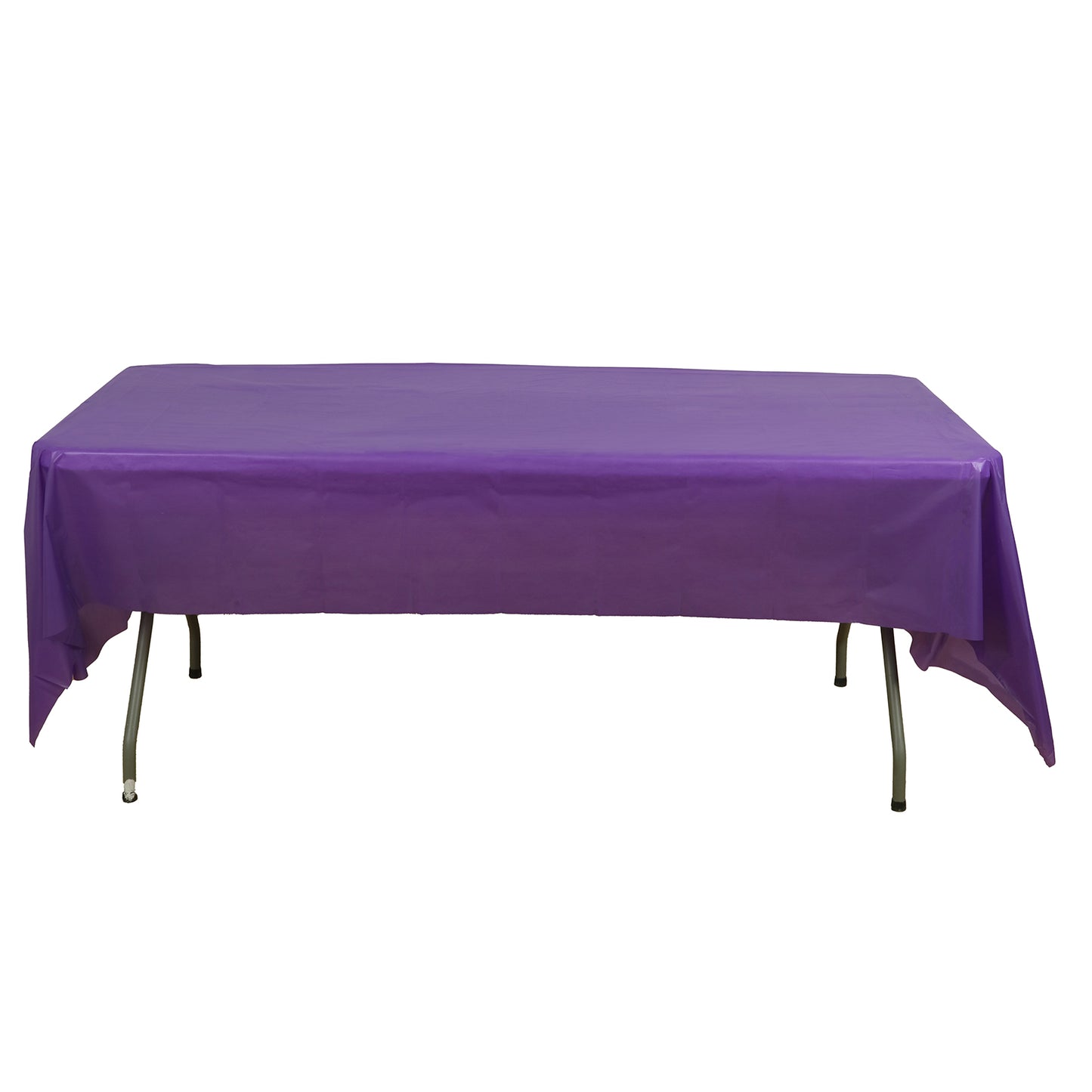 5 Pack Purple Rectangle Plastic Table Covers, 54"x108" PVC Waterproof Disposable Tablecloths
