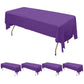 5 Pack Purple Rectangle Plastic Table Covers, 54"x108" PVC Waterproof Disposable Tablecloths