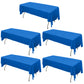 5 Pack Royal Blue Rectangle Plastic Table Covers, 54"x108" PVC Waterproof Disposable Tablecloths