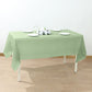 5 Pack Sage Green Rectangle Plastic Table Covers, 54"x108" PVC Waterproof Disposable Tablecloths
