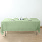 5 Pack Sage Green Rectangle Plastic Table Covers, 54"x108" PVC Waterproof Disposable Tablecloths