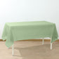 5 Pack Sage Green Rectangle Plastic Table Covers, 54"x108" PVC Waterproof Disposable Tablecloths