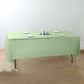 5 Pack Sage Green Rectangle Plastic Table Covers, 54"x108" PVC Waterproof Disposable Tablecloths