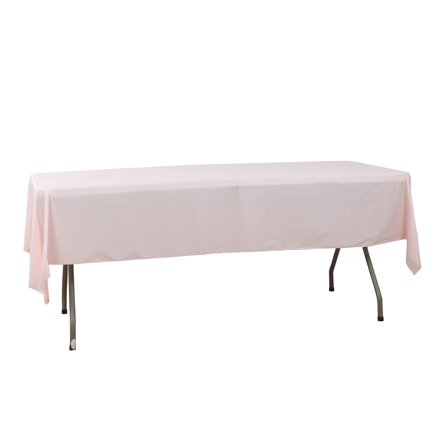 Blush Plastic Tablecloth Roll in A Cut-to-Size Box with Slide Cutter, Cuts Up to 36 Rectangle 8 Feet Disposable Table Covers - 54"x300ft