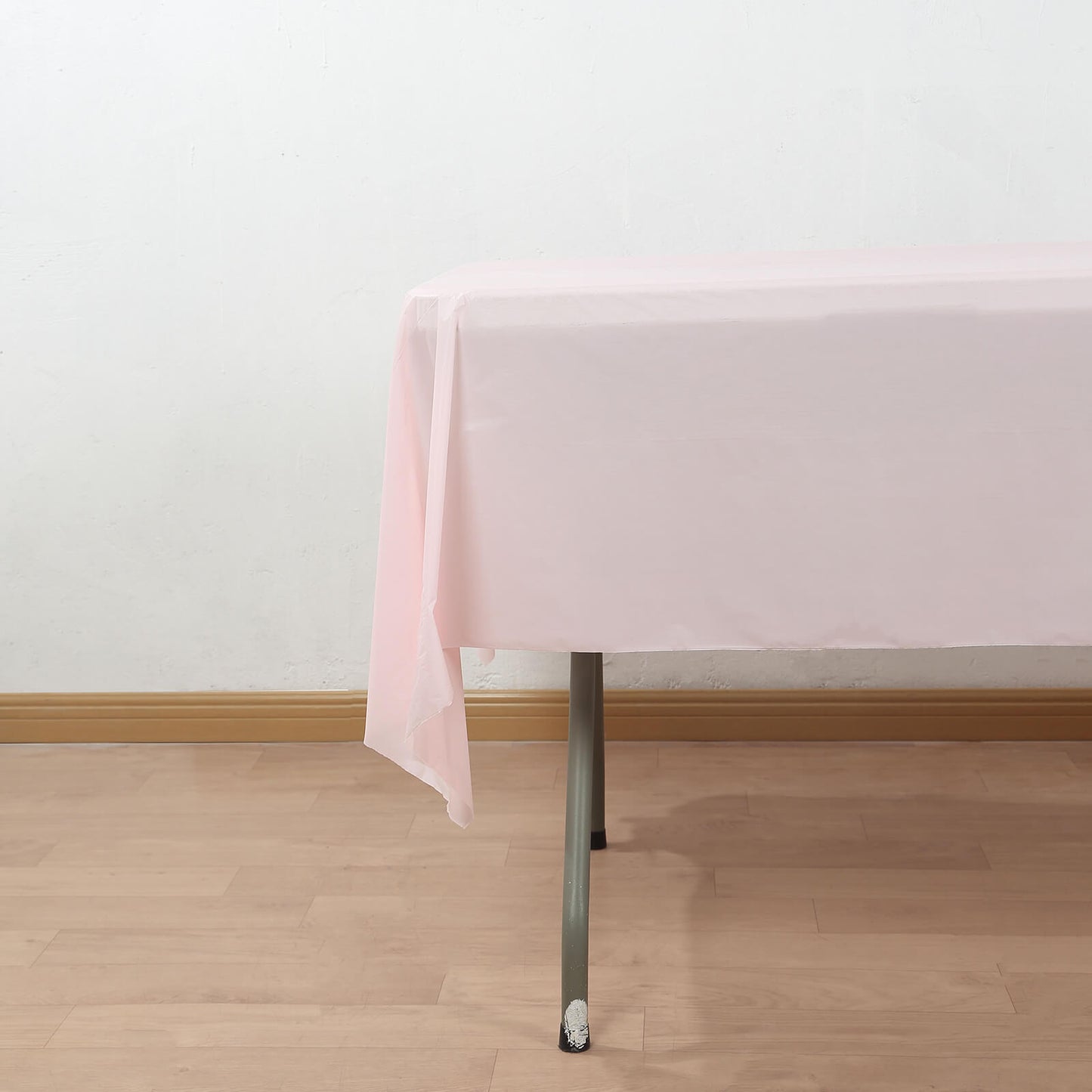 Blush Plastic Tablecloth Roll in A Cut-to-Size Box with Slide Cutter, Cuts Up to 36 Rectangle 8 Feet Disposable Table Covers - 54"x300ft