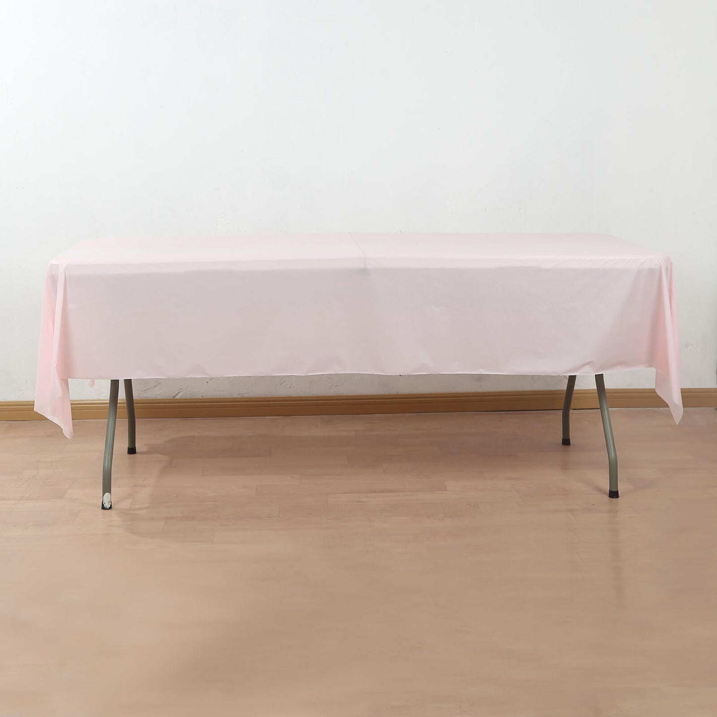 Blush Plastic Tablecloth Roll in A Cut-to-Size Box with Slide Cutter, Cuts Up to 36 Rectangle 8 Feet Disposable Table Covers - 54"x300ft