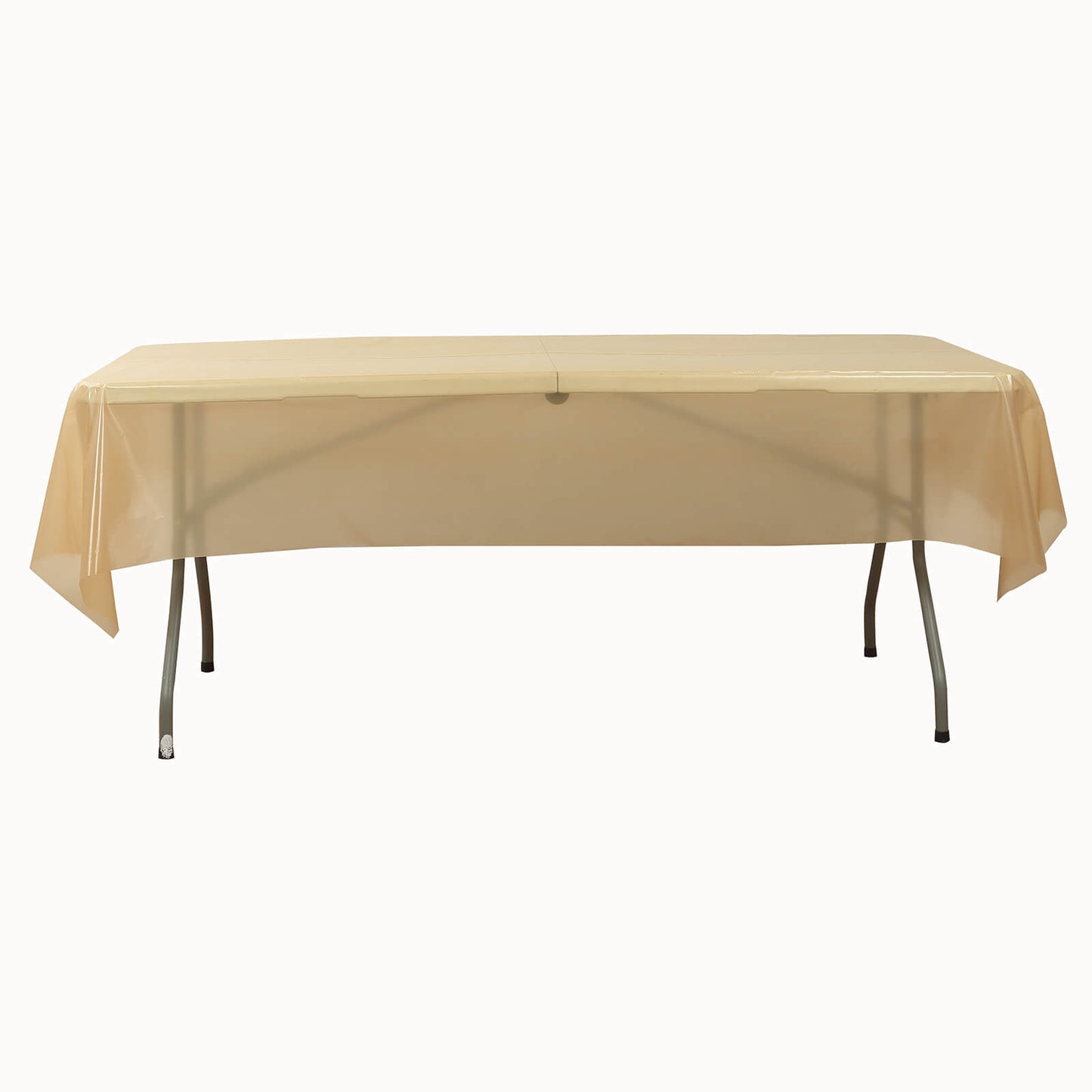Gold Plastic Tablecloth Roll in A Cut-to-Size Box with Slide Cutter, Cuts Up to 36 Rectangle 8 Feet Disposable Table Covers - 54"x300ft