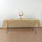 Gold Plastic Tablecloth Roll in A Cut-to-Size Box with Slide Cutter, Cuts Up to 36 Rectangle 8 Feet Disposable Table Covers - 54"x300ft