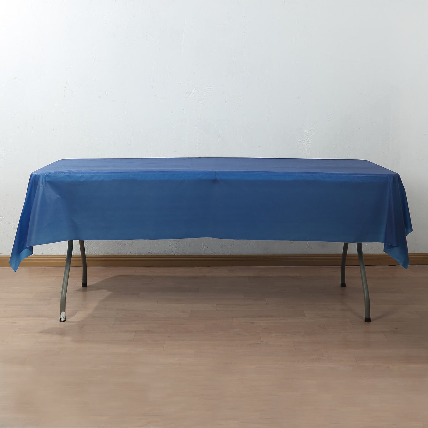Navy Blue Plastic Tablecloth Roll in A Cut-to-Size Box with Slide Cutter, Cuts Up to 36 Rectangle 8 Feet Disposable Table Covers - 54"x300ft