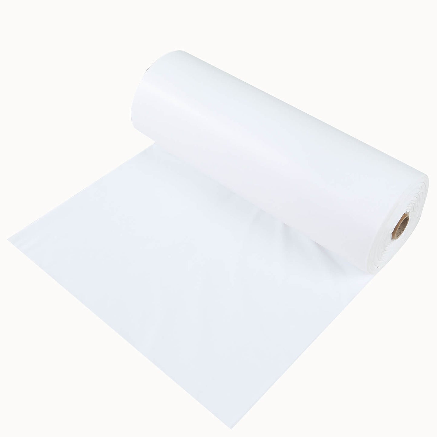 White Plastic Tablecloth Roll in A Cut-to-Size Box with Slide Cutter, Cuts Up to 36 Rectangle 8 Feet Disposable Table Covers - 54"x300ft